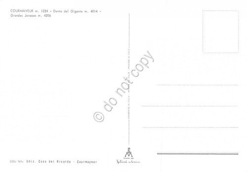 Cartolina Courmayeur Dente del Gigante Grandes Jorasses (Aosta) | Immagine Gallery 2