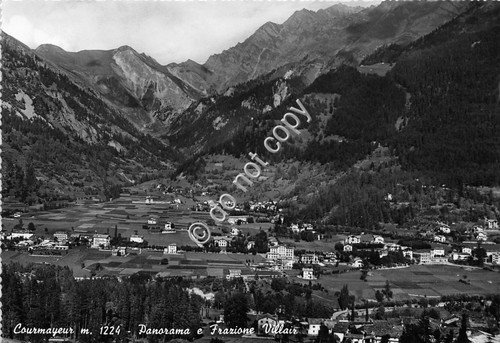 Cartolina Courmayeur Frazione Villair panorama | Immagine principale