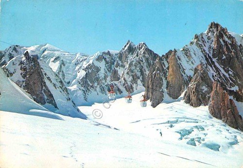 Cartolina Courmayeur Funivia dei Ghiacciai Monte Bianco 1964 | Immagine principale
