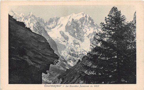 Cartolina Courmayeur Le Grandes Jorasses 1930 | Immagine principale