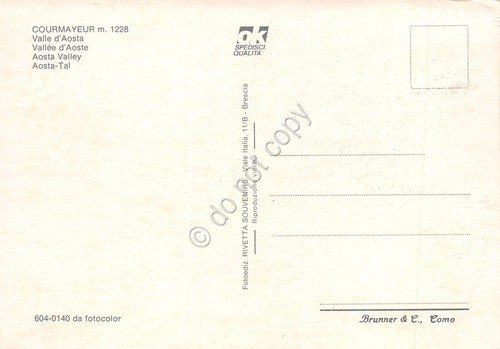 Cartolina Courmayeur paese notturno anni '70 | Immagine Gallery 2