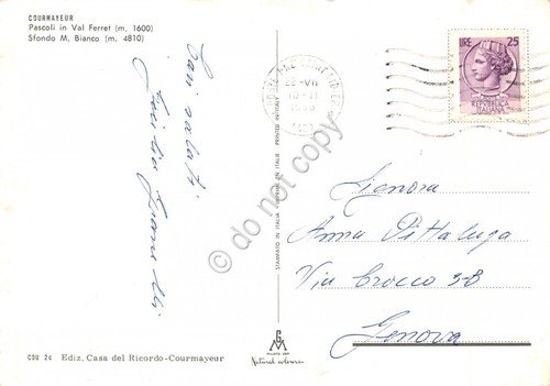 Cartolina Courmayeur Pascoli mucche animata 1968 | Immagine Gallery 2