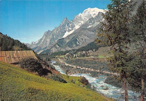 Cartolina Courmayeur Planpincieux Val Veni M. Bianco Piramidi calcaree