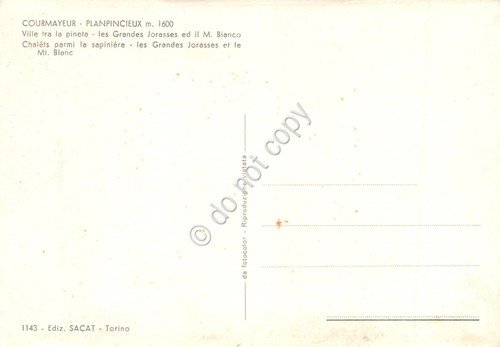 Cartolina Courmayeur Planpincieux Villa in pineta Les Grandes Jorasses | Immagine Gallery 2