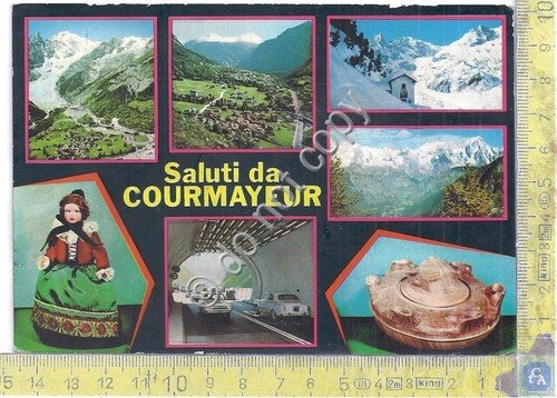 Cartolina Courmayeur vedute varie anni '70 (Aosta) | Immagine principale