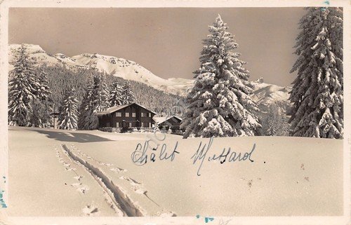 Cartolina Crans sur Sierre En Zarboury Chalet Mussard 1943