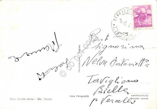 Cartolina Crea Santuario Beata Vergine vedute anni '60 (Alessandria)