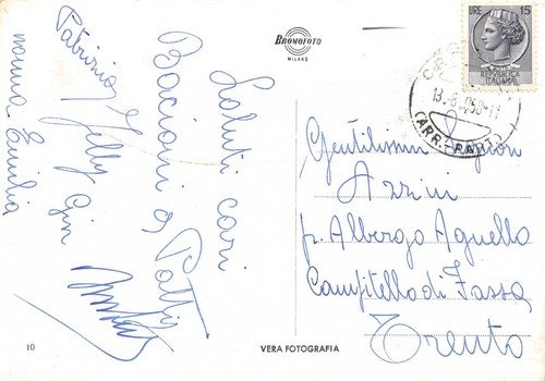 Cartolina Cremona Giardini Pubblici Notturno 1958