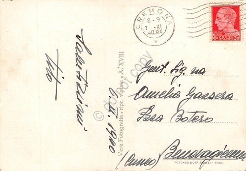 Cartolina Cremona Particolare Bertazzola e Battistero 1940 | Immagine Gallery 2