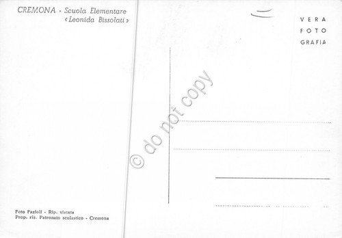 Cartolina Cremona Scuola elementare Bissolati sala mensa animata preghiera alunn