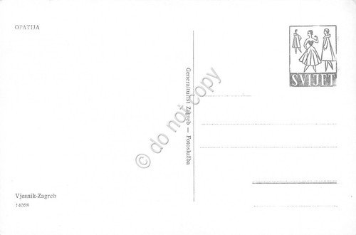 Cartolina Croatia Opatija partial view