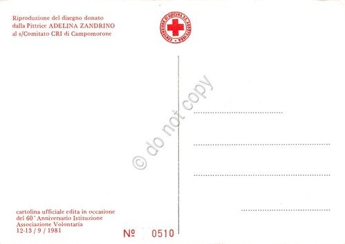 Cartolina Croce Rossa Italiana Campomorone 1981 n. 0510 | Immagine Gallery 2