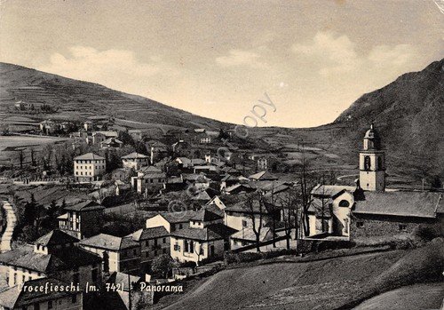 Cartolina Crocefieschi panorama 1954 | Immagine principale