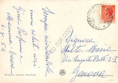 Cartolina Crocefieschi panorama 1954 | Immagine Gallery 2