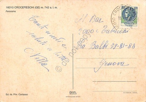 Cartolina Crocefieschi panorama 1980 (Genova) | Immagine Gallery 2
