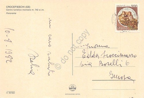 Cartolina Crocefieschi Panorama 1982 | Immagine Gallery 2