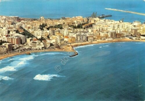 Cartolina Crotone panorama e porto veduta aerea