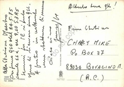 Cartolina Crotone Vedute spiaggia