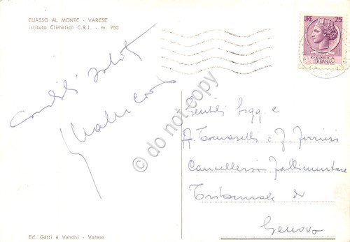 Cartolina Cuasso al Monte Istituto Climatico CRI visto dall'alto | Immagine Gallery 2