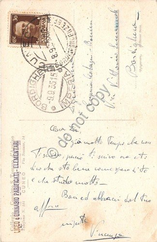 Cartolina Cuneo Collegio S. Tomaso d'Aquino Corridoio Lapide ai caduti … | Immagine Gallery 2