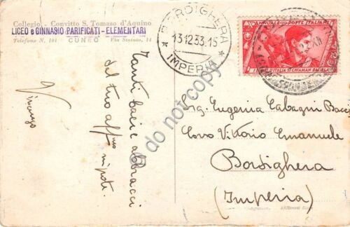 Cartolina Cuneo Collegio S. Tomaso d'Aquino l'Altare del Sacro Cuore …