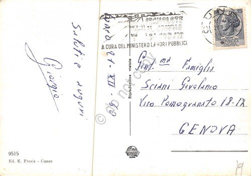 Cartolina Cuneo vedute BN 1960 | Immagine Gallery 2