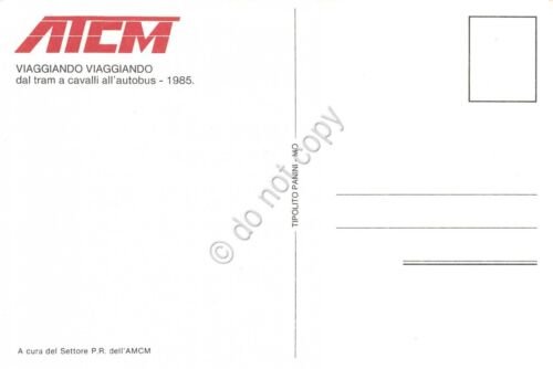 Cartolina dal tram a cavalli all'autobus 1985 Servizio automobili Maranello