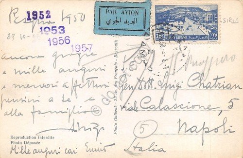 Cartolina Damas Vue arienne 1950 Par Avion