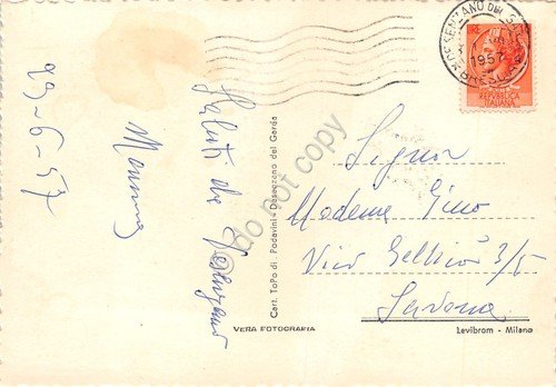 Cartolina Desenzano Hotel Piroscafo 1957