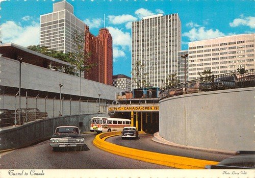 Cartolina Detroit Michigan Windsor Ontario Tunnel 1972 | Immagine principale