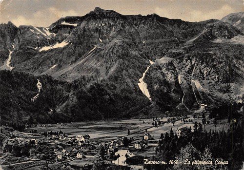 Cartolina Devero Panorama della Conca 1954