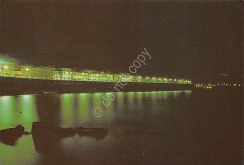 Cartolina Diamante lungomare di notte 1988