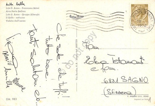 Cartolina Diano Marina vedute 1972 (Savona) | Immagine Gallery 2