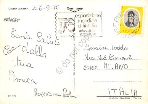 Cartolina Diano Marina vedute varie panorama aereo Timbro Espo filatelica … | Immagine Gallery 2