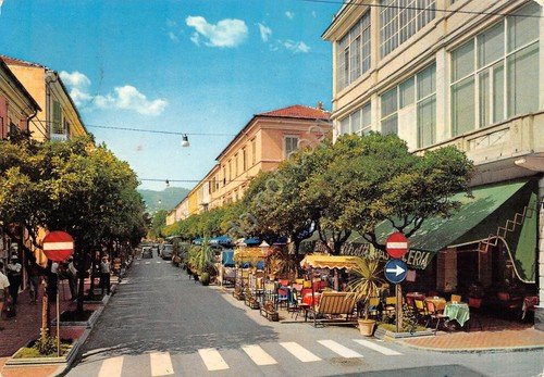 Cartolina Diano Marina Via Roma bar 1966 | Immagine principale