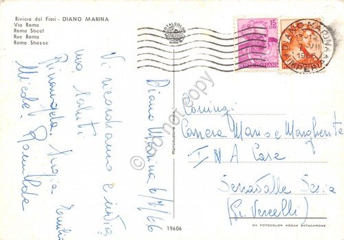 Cartolina Diano Marina Via Roma bar 1966 | Immagine Gallery 2