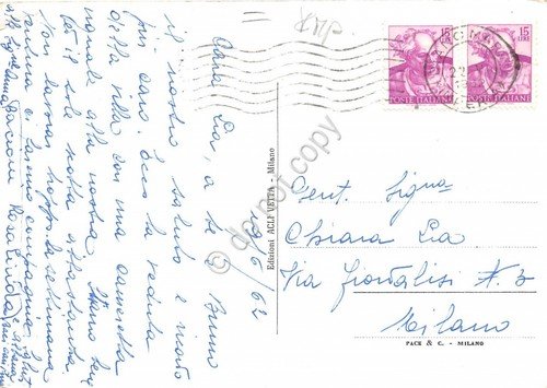 Cartolina Diano Marina Villa Gioiosa 5 vedute 1962 (Imperia)