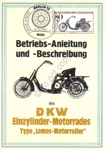 Cartolina DKW Lomos 1922 timbro filatelico 1983 | Immagine principale
