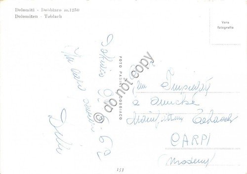 Cartolina Dobbiaco Dolomiti Panorama (Trento)