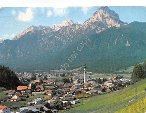 Cartolina Dobbiaco Val Pusteria panorama paese timbro Albergo Monterota 1970 | Immagine principale