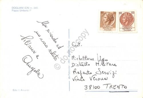 Cartolina Dogliani Piazza Umberto I