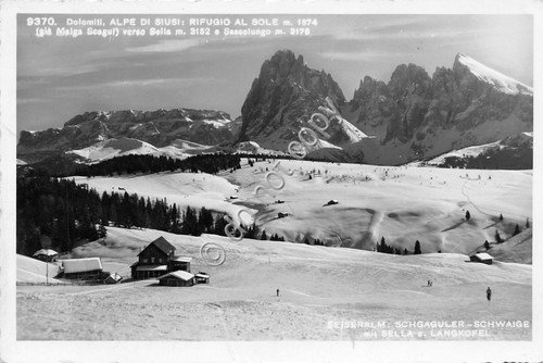 Cartolina Dolomiti Alpe di Siusi Rifugio al Sole | Immagine principale