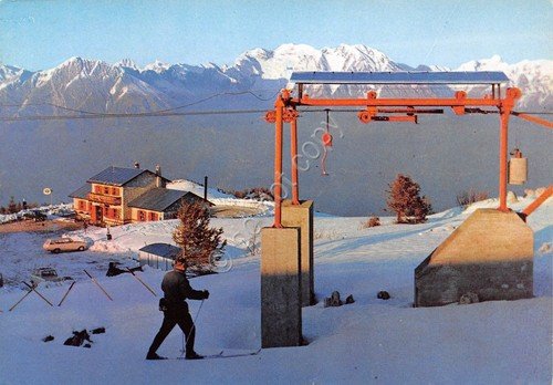Cartolina Dolomiti Belluno Ristorante La Casera timbro ristorante 1967 skilift | Immagine principale