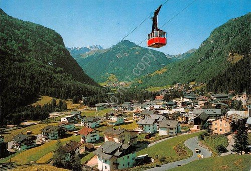 Cartolina Dolomiti Canazei Funivia del Pecol 1988 (Trento)