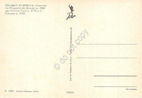 Cartolina Dolomiti Chiesetta del Brentei (Trento) | Immagine Gallery 2