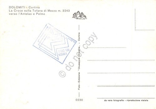 Cartolina Dolomiti Cortina Croce su Tofana di Mezzo verso Antelao … | Immagine Gallery 2