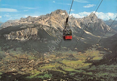 Cartolina Dolomiti Cortina Funivia Col Drusciè Ra Valles Freccia nel … | Immagine Gallery 1