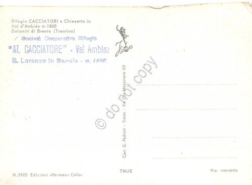 Cartolina Dolomiti di Brenta Rifugio Cacciatori e Chiesetta in Val … | Immagine Gallery 2