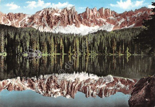 Cartolina Dolomiti Lago di Carezza con Latemar riflessi nel lago … | Immagine Gallery 1