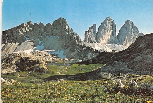 Cartolina Dolomiti M. Paterno Rif. Locatelli Tre Cime Lavaredo 1983 | Immagine principale